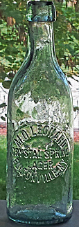 CRYSTAL SPRING LAGER EMBOSSED BEER BOTTLE