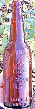 GENEVA BREWING COMPANY EMBOSSED BEER BOTTLE