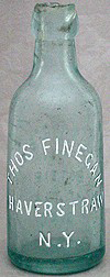 THOMAS FINEGAN WEISS BEER EMBOSSED BEER BOTTLE