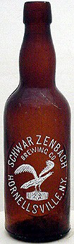 SCHWARZENBACH BREWING COMPANY EMBOSSED BEER BOTTLE