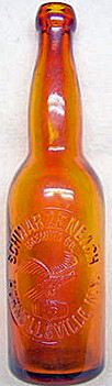 SCHWARZENBACH BREWING COMPANY EMBOSSED BEER BOTTLE