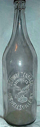 SCHWARZENBACH BREWING COMPANY EMBOSSED BEER BOTTLE