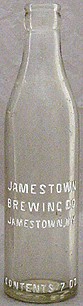 JAMESTOWN BREWING COMPANY EMBOSSED BEER BOTTLE