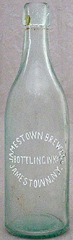 JAMESTOWN BREWING COMPANY EMBOSSED BEER BOTTLE