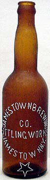 JAMESTOWN BREWING COMPANY EMBOSSED BEER BOTTLE