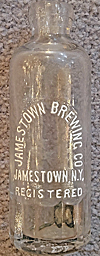 JAMESTOWN BREWING COMPANY EMBOSSED BEER BOTTLE