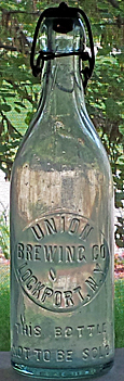 UNION BREWING COMPANY EMBOSSED BEER BOTTLE