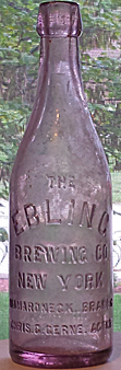 THE EBLING BREWING COMPANY EMBOSSED BEER BOTTLE