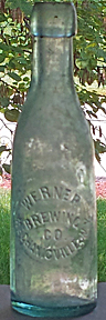 WERNER BREWING COMPANY EMBOSSED BEER BOTTLE