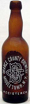 ORANGE COUNTY BREWERY EMBOSSED BEER BOTTLE