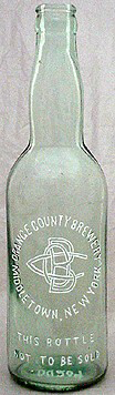 ORANGE COUNTY BREWERY EMBOSSED BEER BOTTLE