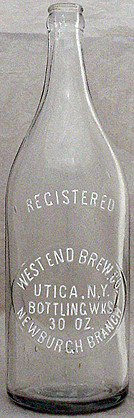 WEST END BREWING COMPANY EMBOSSED BEER BOTTLE