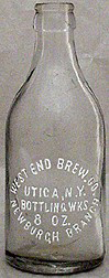 WEST END BREWING COMPANY EMBOSSED BEER BOTTLE