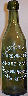 H. CLAUSEN & SON BREWING COMPANY EMBOSSED BEER BOTTLE