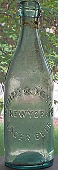 DUHME & MEYER LAGER BEER EMBOSSED BEER BOTTLE