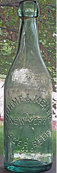 DUHME & MEYER LAGER BEER EMBOSSED BEER BOTTLE