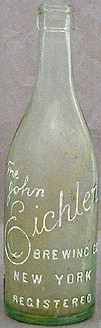 THE JOHN EICHLER BREWING COMPANY EMBOSSED BEER BOTTLE