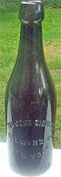 THE JOHN EICHLER BREWING COMPANY EMBOSSED BEER BOTTLE