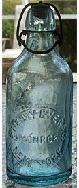 HENRY EVERS WEISS BIER EMBOSSED BEER BOTTLE