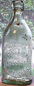 HENRY EVERS WEISS BIER EMBOSSED BEER BOTTLE