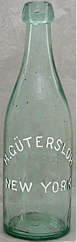 H. GUTERSLOH  LAGER BEER DEPOT EMBOSSED BEER BOTTLE