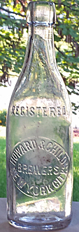 HOWARD & CHILDS BREWERS EMBOSSED BEER BOTTLE