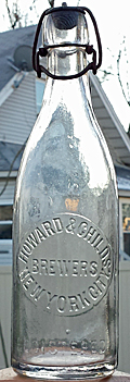 HOWARD & CHILDS BREWERS EMBOSSED BEER BOTTLE