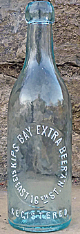 KIPS BAY EXTRA BEER EMBOSSED BEER BOTTLE