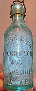 A. KOCH'S SONS WEISS BIER EMBOSSED BEER BOTTLE