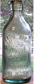 A. KOCH'S SONS WEISS BIER EMBOSSED BEER BOTTLE