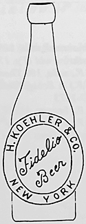 H. KOEHLER & COMPANY FIDELIO BEER EMBOSSED BEER BOTTLE