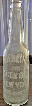 FERDINAND NEUMER INC. LAGER BEER EMBOSSED BEER BOTTLE