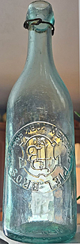 PIEL BROTHERS EAST NEW YORK BREWERY EMBOSSED BEER BOTTLE