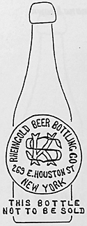 RHEINGOLD BEER BOTTLING COMPANY EMBOSSED BEER BOTTLE