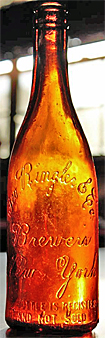 GEORGE RINGLER & COMPANY BREWERS EMBOSSED BEER BOTTLE