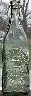 JACOB RUPPERTS NEW YORK LAGER BEER EMBOSSED BEER BOTTLE