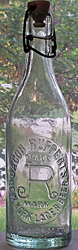 JACOB RUPPERTS NEW YORK LAGER BEER EMBOSSED BEER BOTTLE