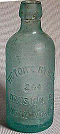 VICTOR C. RYBERG WEISS BIER EMBOSSED BEER BOTTLE