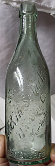 THE F. & M. SCHAEFER BREWING COMPANY EMBOSSED BEER BOTTLE