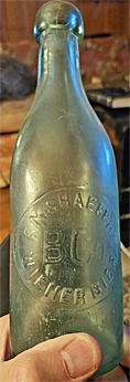 F. & M. SCHAEFER'S WIENER BIER COMPANY EMBOSSED BEER BOTTLE