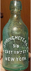 E. SPRINGMEYER & COMPANY WEISS BIER EMBOSSED BEER BOTTLE