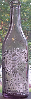 CONRAD STEIN'S BREWERY EMBOSSED BEER BOTTLE