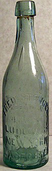 FRED STENGEL LAGER BIER EMBOSSED BEER BOTTLE