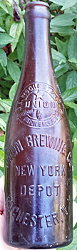 UNION BREWING COMPANY EMBOSSED BEER BOTTLE