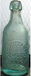 O. WIELAND WEISS BIER EMBOSSED BEER BOTTLE