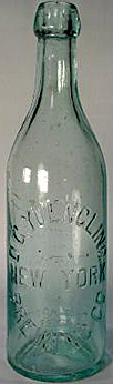 D. G. YUENGLING BREWING COMPANY EMBOSSED BEER BOTTLE