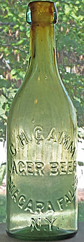 C. H. GAMM LAGER BEER EMBOSSED BEER BOTTLE