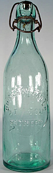 ORISKANY FALLS BREWERY EMBOSSED BEER BOTTLE