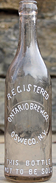 ONTARIO BREWING COMPANY EMBOSSED BEER BOTTLE