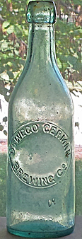 OSWEGO GERMAN BREWING COMPANY EMBOSSED BEER BOTTLE